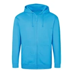 Bluza rozpinana z kapturem JH050 w kolorze hawaiian blue przód