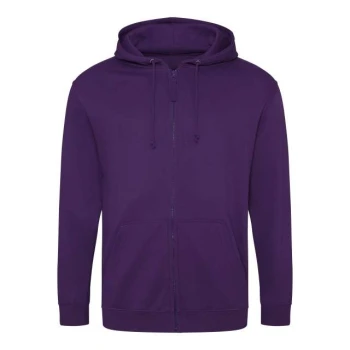 Rozpinana bluza z kapturem z nadrukiem/haftem logo firmy - JH050 - Fioletowa