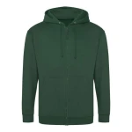 Bluza rozpinana z kapturem JH050 w kolorze bottle green przód