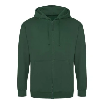 Rozpinana bluza z kapturem z nadrukiem/haftem logo firmy - JH050 - Forest green
