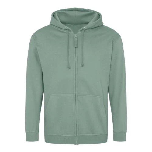 Bluza rozpinana z kapturem JH050 w kolorze dusty green przód