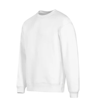 Bluza unisex bez metki z nadrukiem/haftem logo firmy - Malfni Vibe Crew 430 - Biała