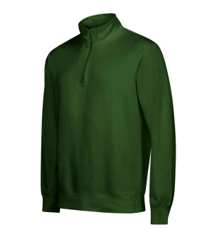 Bluza unisex ze stójką z nadrukiem/haftem logo firmy - Malfini Summit 429 - Zieleń butelkowa