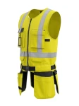 Kamizelka BoSafety Tactical w kolorze żóltym lewy bok