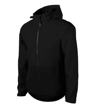 Kurtka męska softshell z nadrukiem logo firmy - Malfini Rainbow 538 - Czarna