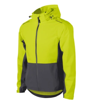 Kurtka męska softshell z nadrukiem logo firmy - Malfini Rainbow 538 - Neon yellow
