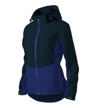 Kurtka damska softshell z nadrukiem logo firmy - Malfini Rainbow 539 - Granatowa