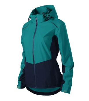 Kurtka damska softshell z nadrukiem logo firmy - Malfini Rainbow 539 - Szmaragdowa