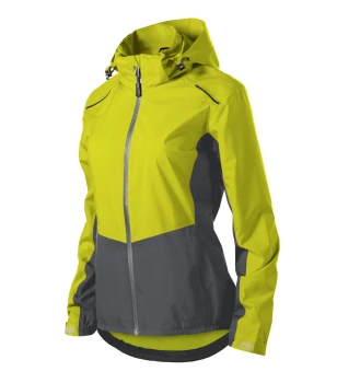 Kurtka damska softshell z nadrukiem logo firmy - Malfini Rainbow 539 - Neon yellow
